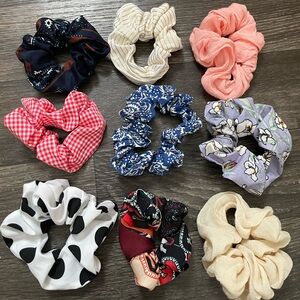 Colorful Scrunchies - Lot of 9